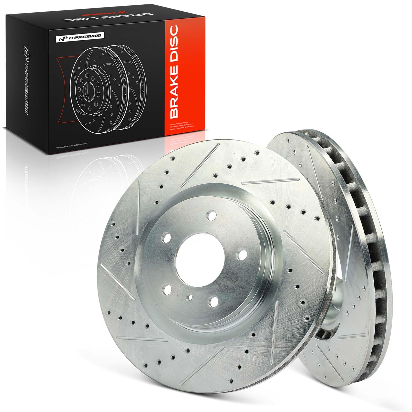 Amazon.com: A-Premium 12.76 inch (324mm) Front Drilled and Slotted